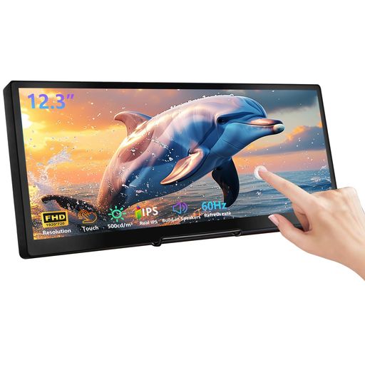 12.3inのタッチスクリーンの管する1920x720棒LCDの小型肌ざわり画面の管するの一回りとっ始めのマイコンの熱度Aida64GPUCPUのランダムアクセス記憶装置の監督することに其れ相応する二次映写幕持ちはこび用見せびらかすHDMI