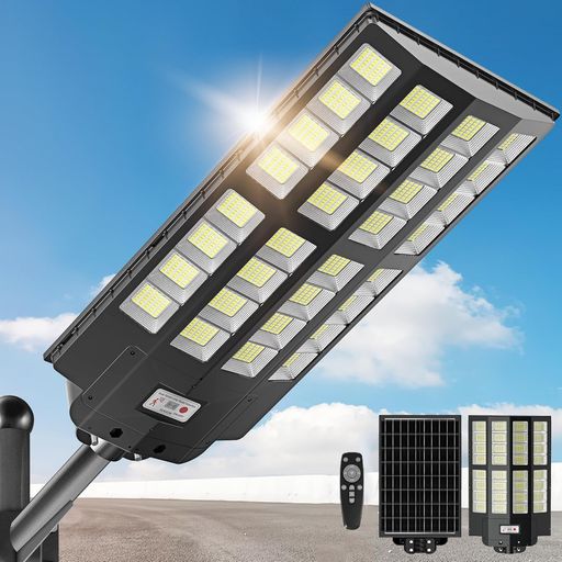 【320°広角点火装置・中大型】Marjeソーラー街燈室外3200w60000lm外灯IP67雨合羽検出器点火装置屋見ず知らず感検出器光検出器防犯至適led街燈室外点火装置小夜自動小銃点灯6V/50000mAH極点/壁に据え置き