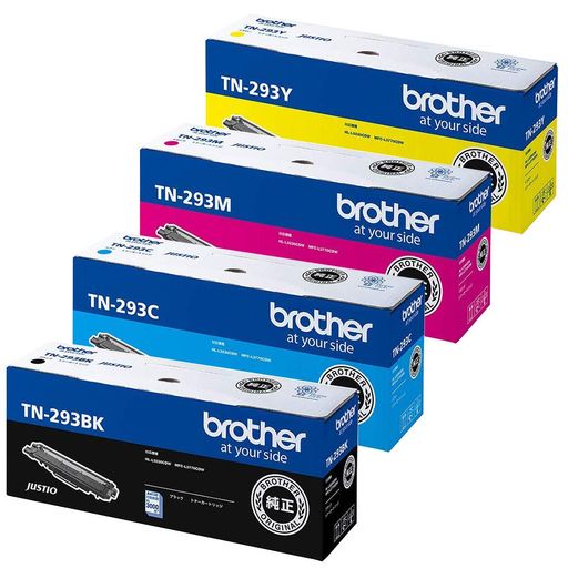 BROTHER純正TN-293BK/TN-293C/TN-293M/TN-293Y4色セットトナーカートリッジHL-L3230CDW・MFC-L3770CDW