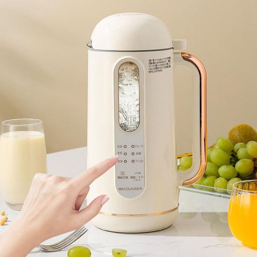 MACOLAUDER豆乳メーカー日本語版豆乳28分・保温恒温55°C・ジュース1.5分・花茶15分・お粥28分・洗浄1分・ペースト28分ミキサージューサー豆乳機全自動700ml/900ml大容量残滓がない乾燥豆1-3人用 8,230円