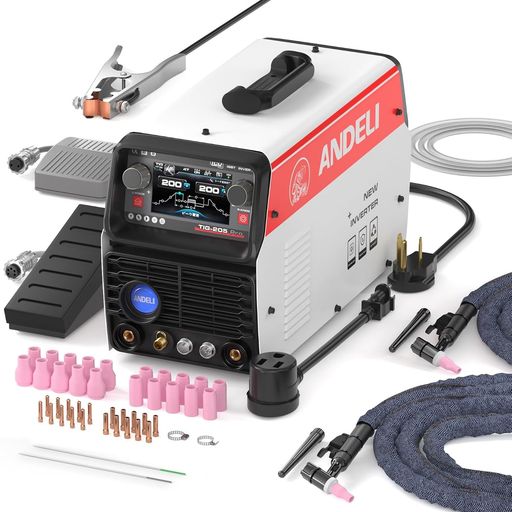 ANDELI 100V/200V 205AMP アルミ溶接機 TIG溶接機 AC DC パルスTIG/CLOD溶接/アーク溶接 日本語液晶パネル 溶接機 TIG-205Pro AC DC｜Happy night Rainbow