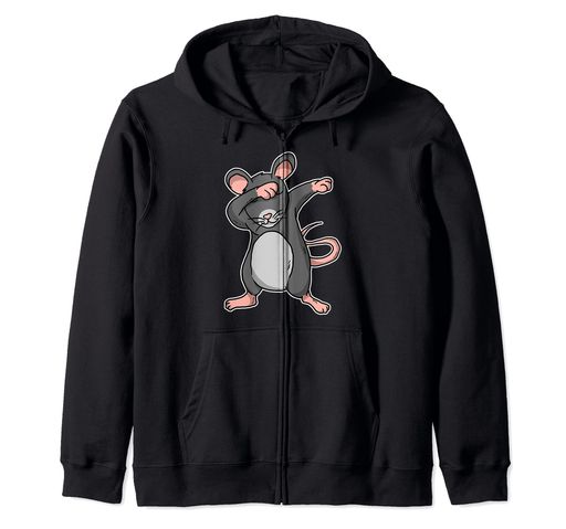 DabbingMouseネズミ好きダンスネズミギフトジップパーカー
