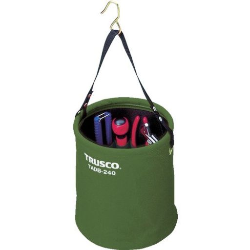TRUSCO(トラスコ)アタッチメント付電工バケツΦ270X300OD色TADB-270-ODx10個【ケース販売】