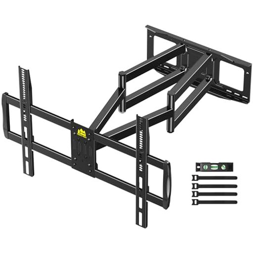 FORGINGMOUNTテレビ受像機飾りつけ金具65-120V超大型飾りつけテレビ受像機金具耐荷重125kg109コマーシャル超ロングアームフルモーション式多角度調節する回転させる90°VESA900x600粍まで24”18”16”12”の木角材に相応う