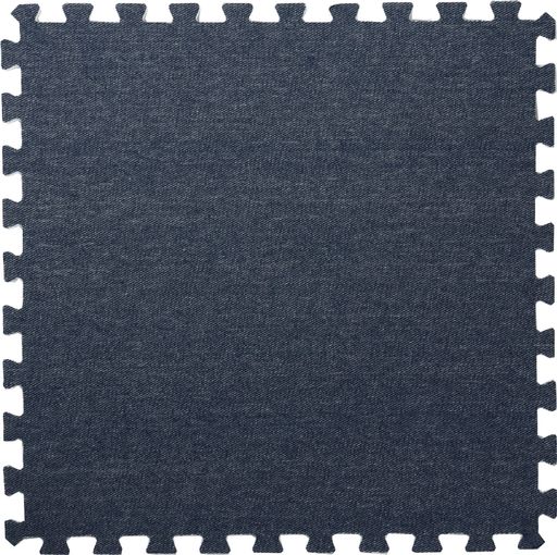 ユノックスジョイントマットデニム柄30x30cm厚さ0.8cmネイビー108枚セット(6畳用)床保護キズ防止防音振動・衝撃吸収カットOK断熱効果保温子供部屋ペットに