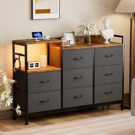 楽天市場】IKIFLYチェスト収納箪笥棚付きリビング収納チェスト