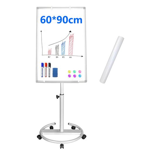 Putenahoto ホワイトボード 脚付き 60*90cm 磁気吸着式 高さ調節可能 移動式ホワイトボード オフィス 教育 家庭用に最適 無料付属品 ホワイトボード紙(25枚入り)(適格請求書発行可)｜Happy night Rainbow