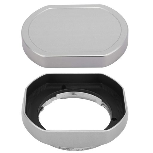 HaogeレンズフードメタルスクエアバヨネットにとってFUJINONXF35mmF2RWR用/FUJINONXF23mmF2RWRXC35mmF2水晶体金属元素押しかぶせる付き添い人