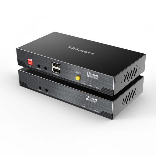 TESmartKVMエクステンダーHDMI延長器IPKVM23AWGUTPCat6A/6ケーブル経由TCP/IPイーサネット経由4K@30Hz双方向オーディオEDID管理RS232制御IRパススルー長距離最大100m