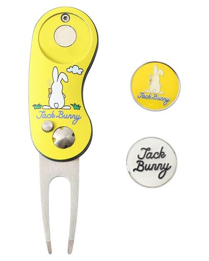 [ジャックバニー]継続定番商品グリーンフォーク(マーカー付き)/ゴルフ/262-6984119060_イエローFR