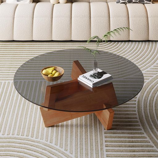 楽天市場】ガラス センターテーブル ローテーブル 円形 ガラステーブル