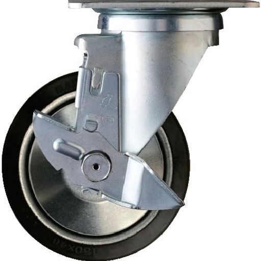 ハンマーキャスター(HammerCaster)520型自在SP付焼入れ金具ゴム車513YS-RB150