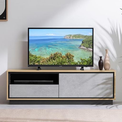 アイリスオーヤマテレビ台おしゃれモダンローボード収納付きAVボード幅120cm50VテレビコンクリートモルタルTV台一人暮らし新生活50インチ木製ABM-1195
