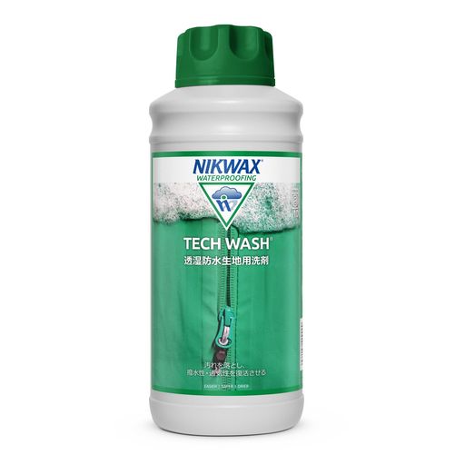 ニクワックスNIKWAXテックウォッシュ1L防水衣類用クリーナー-洗濯機で簡単ケア、ジャケット、スキーウェア、アウトドア製品の撥水性を保ちながら汚れを落とす