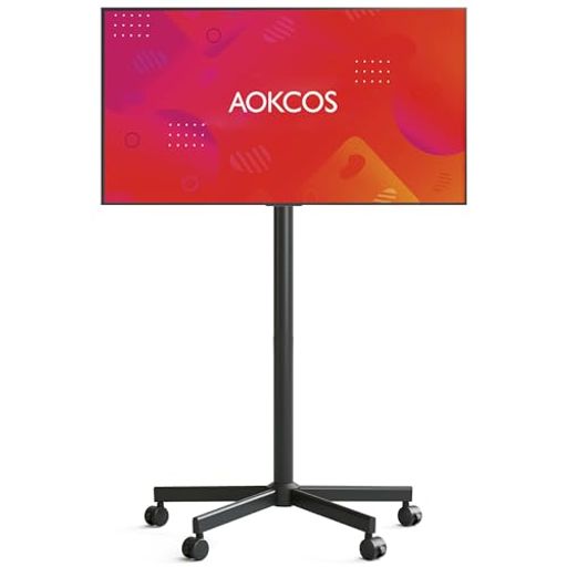 AOKCOSテレビスタンド移動式テレビスタンドテレビカート19-42インチ対応横縦両対応高さ調整可チルト機能キャスター付き荷重15kg壁寄せ省スペースTC-A1243MB