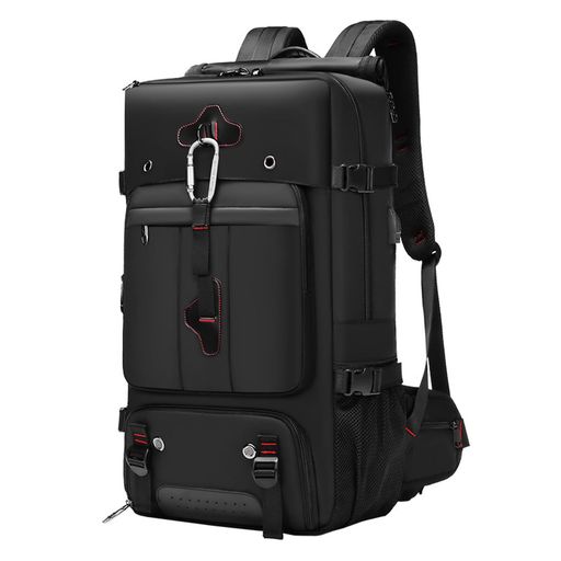 [shrradoo] 登山リュック 70L 大容量 ファスナー リュックサック バックパック 17インチPC リュックサック スクエア 防水 ハイキング用 ハイキング キャンプ アウトドア 防災 旅行 (ブラック, 70L)｜Happy night Rainbow