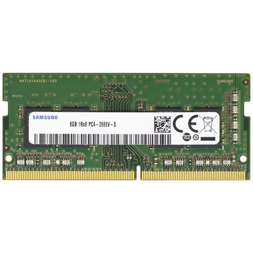 Samsung8GBDDR42666MHzPC4-21300(パソコン4-2666V)CL19SODIMM1Rx8シングル位置づける1.2V260ピンノートパソコン、ノートPCランダムアクセス記憶装置記憶装置