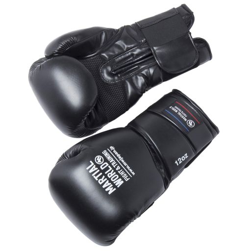 マーシャルワールド(MARTIALWORLD)プロフェッショナルワークアウトグローブボクシングBG410-12-BK黒12oz