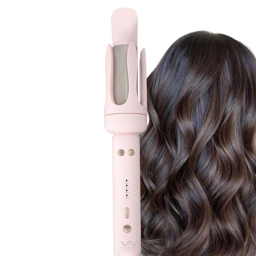 VAV32mmオートカールアイロン初心者/不器用さんに向け簡単便利自動巻きヘアアイロン160~220°C温度調節可スマートタイマーカーリングワンドスタイリングこて100~240V海外旅行