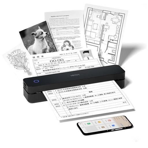 HPRTMT620ポータブルプリンターインク不要サーマルプリンタモバイルプリンター小型Bluetooth接続2000mAhモノクロスマホ対応A4サイズ210mm/216mm対応PDF/Word/画像対応超軽量持ち運び