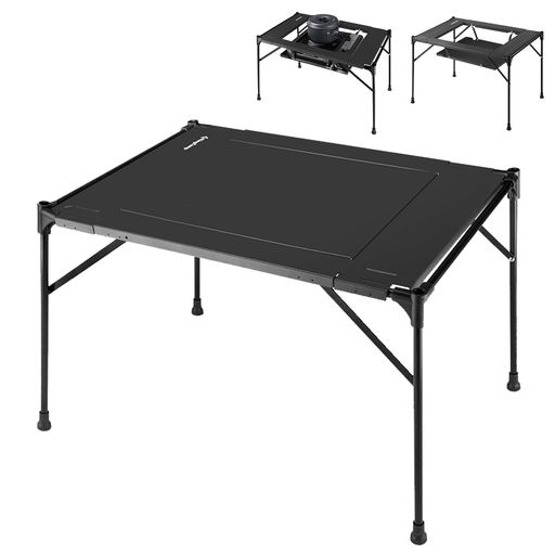 KingCampキャンプテーブル2WAY焚き火台&テーブルバーベキューIGT対応アルミ軽量2.1kg折りたたみ連結可能耐熱耐荷重30kgコンパクトコンロ対応BBQピクニックアウトドア用