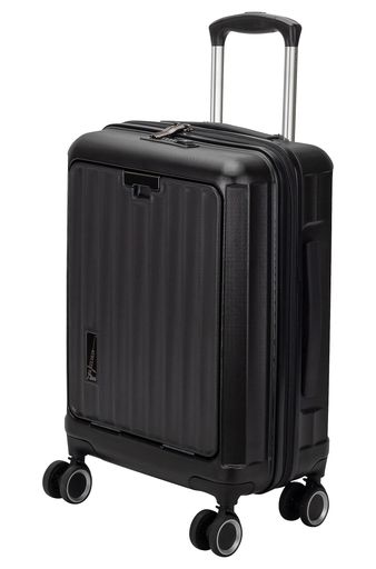 [トラベリスト]ジッパーキャリーワンタッチフロントオープン機内持ち込み大きさ33リッター黒いこと