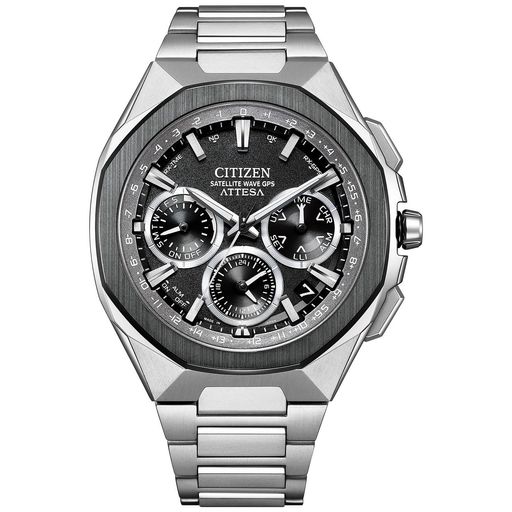 [CITIZEN] 腕時計 ATTESA (電波時計/防水/セラミックベゼル) CC4104-53E 光発電 エコ・ドライブGPS衛星電波時計 サファイアガラス チタン メンズ ビジネス アナログ クロノグラフ 銀 黒 ブラック シ&hellip;｜Happy night Rainbow