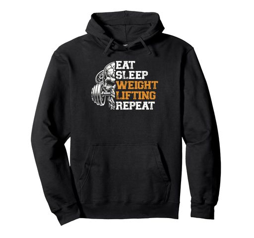 EatSleepウェイトリフティングリピートウェイトリフティングウェイトリフターパーカー