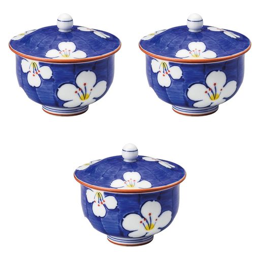 3個セット花雅蓋付汲出[9x8cm(170cc)]|蓋付煎茶(有田焼)有田焼セトモノホンポ(Setomonohonpo)