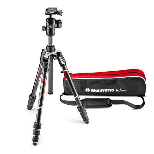 マンフロット(Manfrotto)befree現金前貸し炭素4段T三脚架一揃いの道具黒いこと150糎全伸高41糎縮長軽さ硬直M鍵を掛ける取り合わせどんぶり鉢雲台もめ事合わせるMKBFRTC4-BH