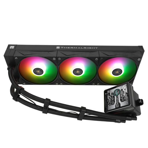 ThermalrightGrandVision360ARGBBlackCPUAIOクーラー、PC360仕様ウォータークーラーシステム、480x480解像度のIPSLCDスクリーン、AM4/AM5&Intel