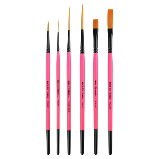 プロホンポ(Pro Honpo) レタリング毛はらい P35640 Mack Tidwell brushes Broken pinkies 6 piece set