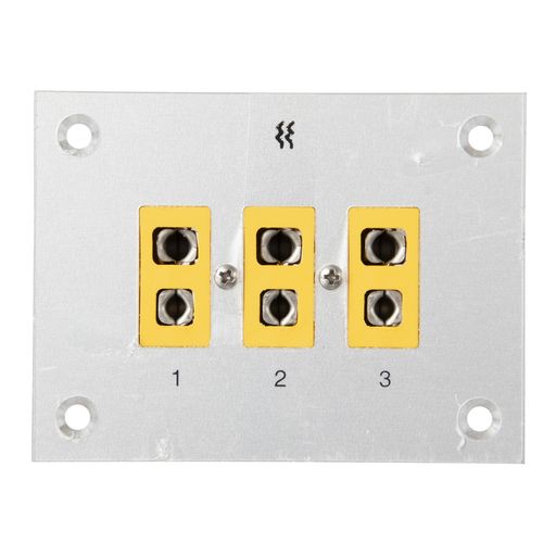 林電気工(HayashiDenko)判定基準形熱電対コネクタージャックパネル3対K印字機黄89x67mmSHJP-K3
