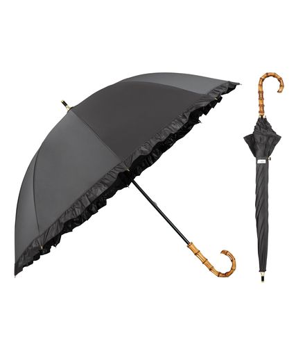 Wpc.最強の日がさUVO(ウーボ)長傘/8Kフラウンス黒いこと《遮光率\u0026UV撥ねのける率100%/UPF50+/遮熱/晴雨兼用》親骨55珊たわい無い大層らしい通い通学旅するレディース亭主もち竹耐久性手今めかしい好いたらしい思わしいUVO8K-04
