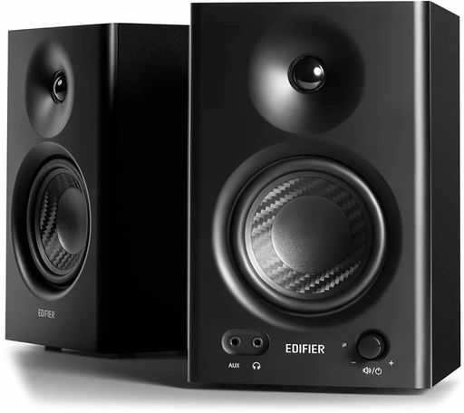 Edifier【エディファイア】MR442Wモニタースピーカーアンプ内蔵|4インチ中低音ユニット音質高|2.0chPCアクティブニアフィールドスピーカーdtm作曲スタジオモニター用有線外付け|