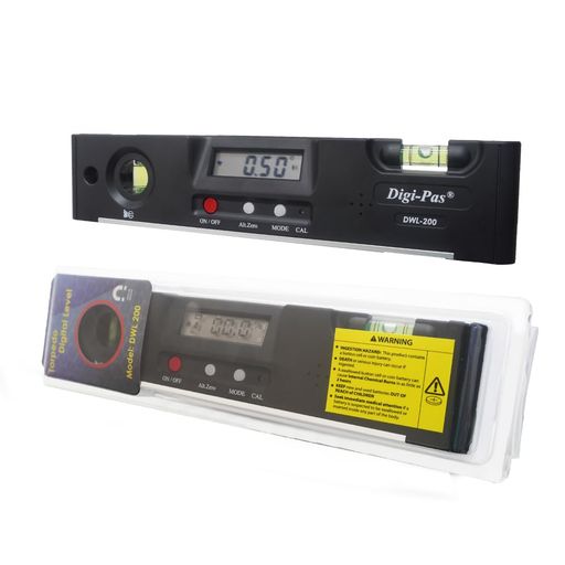 Digi-Pasデジタル水準器水平器角度計傾斜計トルペード型DWL200