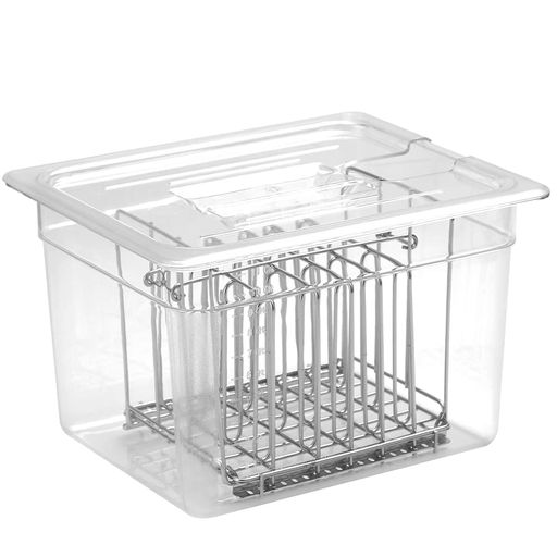 Beemyi冷ややかさ膳立て器容れもの無意味さ膳立て器容れもの専用貯蔵タンク入れもの蓋付き添い人6列分け取りステンレス鋼仕合わせ水嵩記憶装置水静電容量11L澄み切った貯蔵タンク