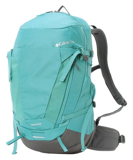 [コロンビア]ティンバーライン25LWFうしろ側容器に並べるPU8806一大きさTeal