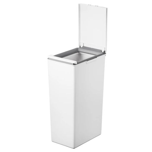 EKO ゴミ箱 プッシュ式 モランディタッチビン ホワイト 30L ふた付き インナーボックス無し EK6187P-30L-WH|Happy night Rainbow