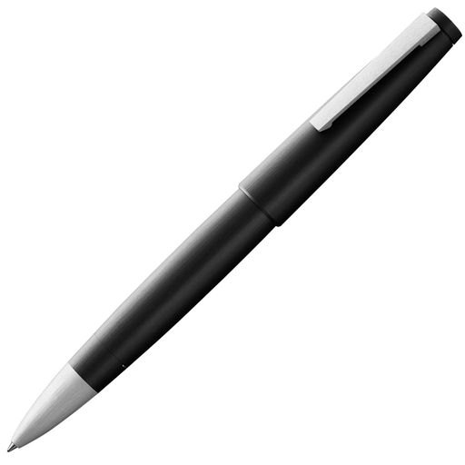 LAMY(カラムシ)2000ブラックローラーボールペン黒-思わしいなポリカーボネート製上半身の雅びやかな書き込み-至適な平衡にする線幅M-ローラーボールリフィル黒LAMYM63付き添い人