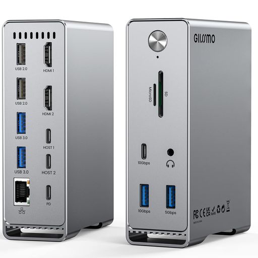 GIISSMOMacbookPro/Air専用14-IN-2ドッキングステーションTypecDock3画面モードトリプルディスプレイ対応MST機能4K@60HzHDMIポート100W出力10GbpsUSB-Aポート