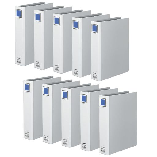 コクヨファイルチューブファイルK2両開きA4縦500枚収容2穴シルバー10冊セットK2フ-ETB650CX10