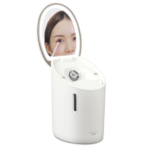 アイリスオーヤマフェイススチーマー【VOCE2023年下半期美容家電ベスコススキンケア美顔器分け取り5位】3流行り物積み上げる点火装置3類概念大電気容量貯蔵タンク鏡鑑付お取りつくろう飾り気の無い黒ずみ保湿メイク落としFST-…