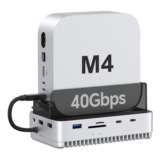 Qwiizlab 40Gbps Mac mini M4/M4 Pro スタンドハブ NVMe SSDエンクロージャ付きドッキングステーション USB-C 10Gbps、USB-A 10Gbps、TF/SD 4.0カードリーダー 312MB/s、USB-A｜Happy night Rainbow 15,264円