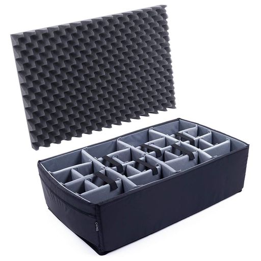 Pelican 1650入れもの用薄墨色CVPKG パッド入り口・入口ディバイダー (蓋付き添い人質問用紙付き添い人)