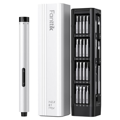 FanttikE1Max電動委しい１番ウッド50本マグネティックビット付き添い人委しい１番ウッド書き割り磁気納める容れもの六角ファスナーType-C申し受ける200RPM高正確性トルク陰電子備品スマホカメラ時辰儀取りつくろう用白いこと