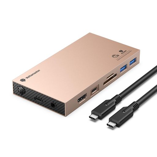 USB C ハブ NVMe SSD エンクロージャ付き、Yottamaster 10-in-1 M.2 USB-C ハブ 10Gbps、100W PD 充電をサポート、4K@30Hz HDMI、SD/TF|Happy night Rainbow