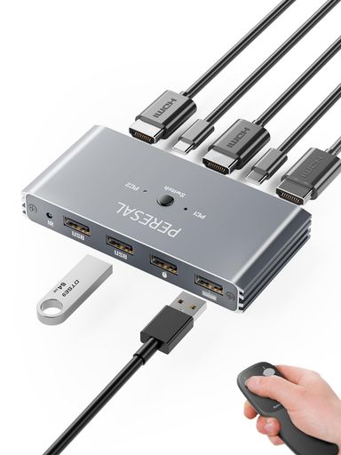 USB3.0KVM取り替えっこ、遠隔操作付き添い人、HDMI取り替えっこ、4K@60サイクル、1台の管するを分かち合うする2台の電子計算機用、鍵盤、二十日鼠、印刷人、スキャナーなど4台の3.0デバイス用、USB-B有線テレビ2本…