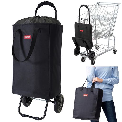 折りたたみショッピングカート ブラック 楽天市場】カカール(kakarl) ショッピングカート ブラック 容量23L