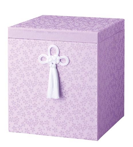 骨箱うらら紫箱[7寸壷用]|仏具仏壇用品手元供養骨壷
